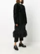 Prada feather-trim coat
