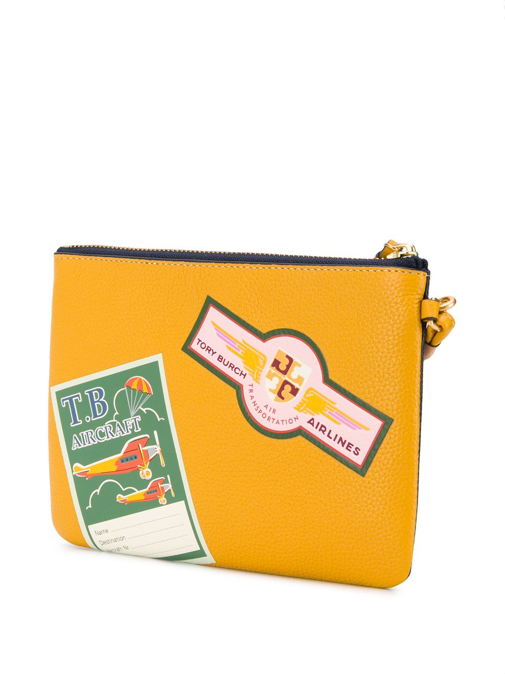 фото Tory burch клатч perry travel patches с ремешком на запястье