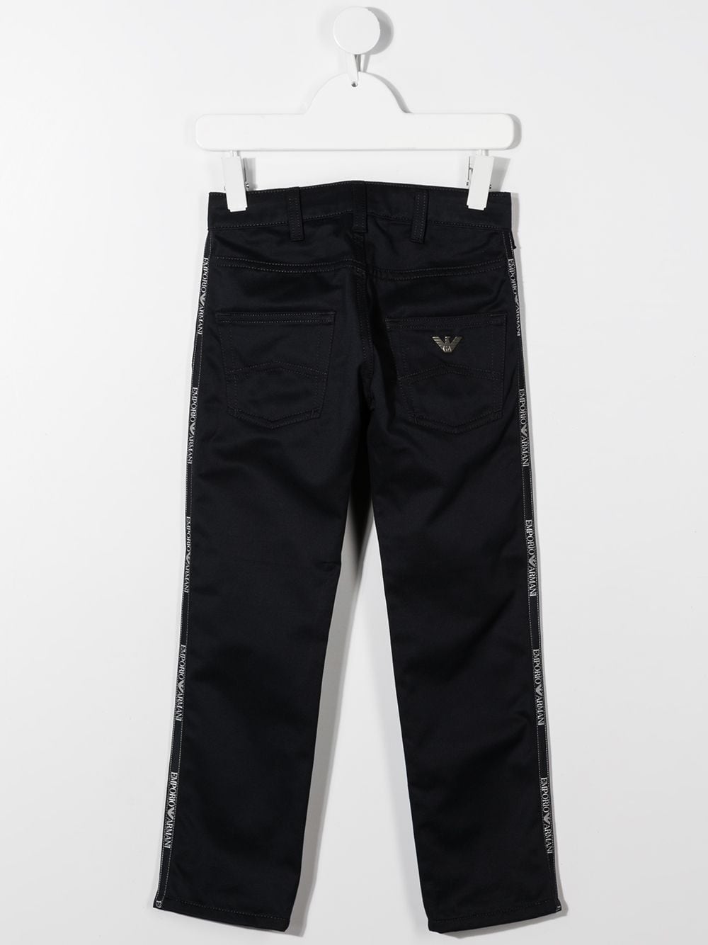 Shop Emporio Armani Mid-rise Straight Jeans In Blue