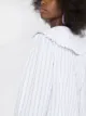 GANNI stripe print button-up shirt