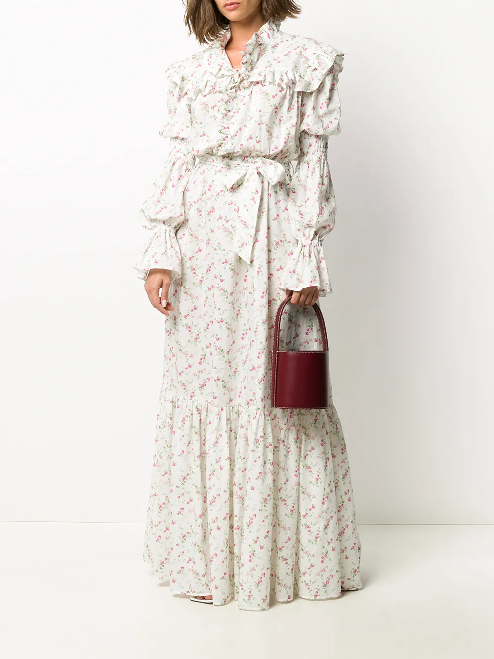 Philosophy Di Lorenzo Serafini Maxi-jurk met bloemenprint - Wit