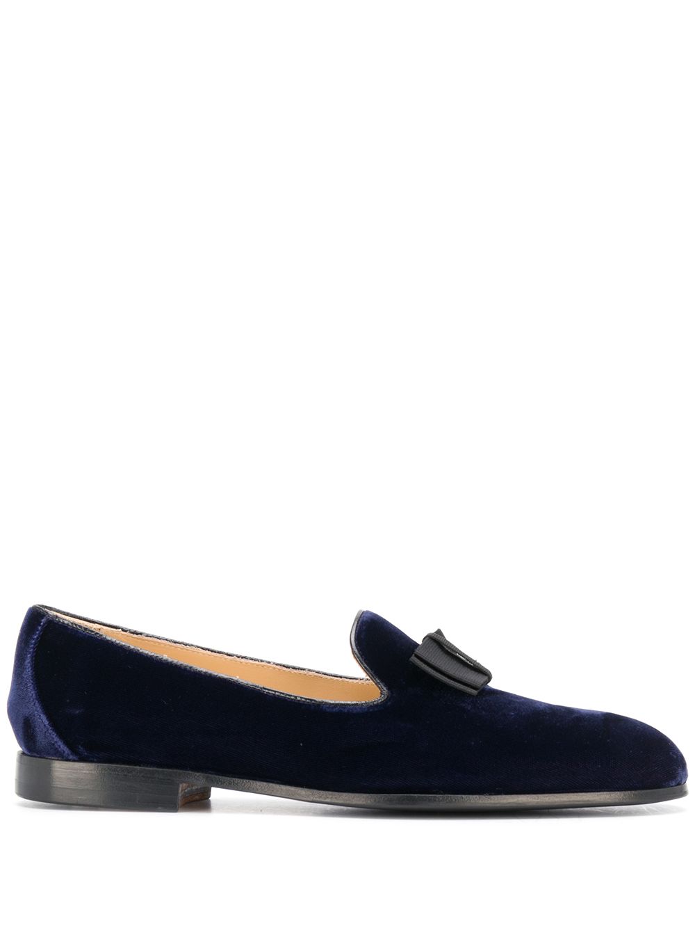 фото Doucal's bow front velvet loafers