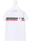 Moncler Enfant tri-colour strip logo T-shirt - White