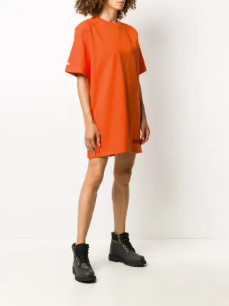 front logo patch oversized T-shirt dress展示图