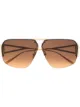 Image 1 of Bottega Veneta Eyewear gradient aviator frame sunglasses