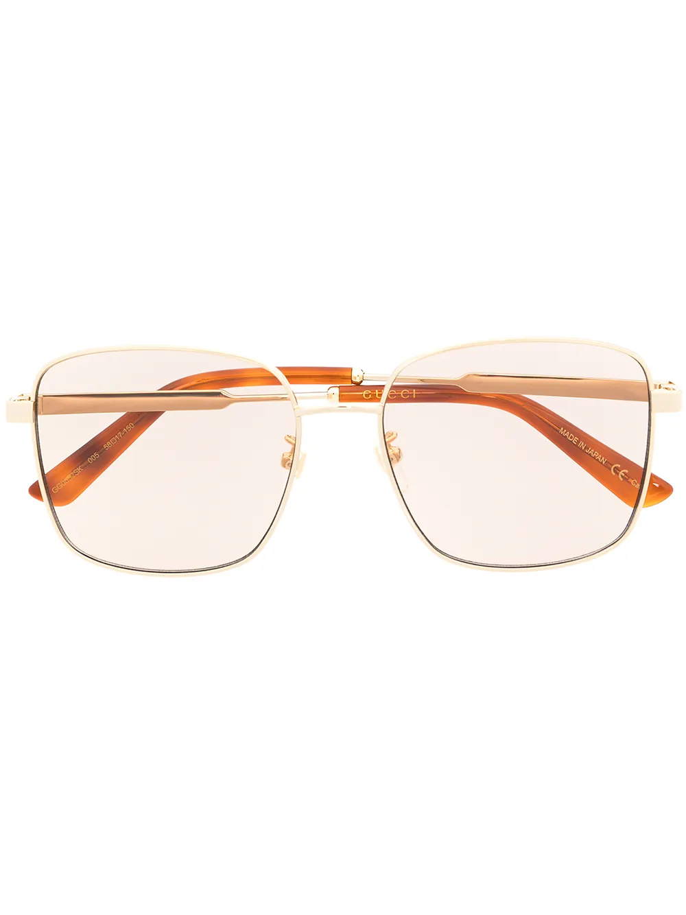 

Gucci Eyewear lentes de sol con armazón cuadrada - Dorado