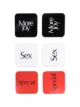 Image 1 of More Joy slogan print coaster set