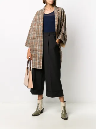 wide leg cropped trousers展示图