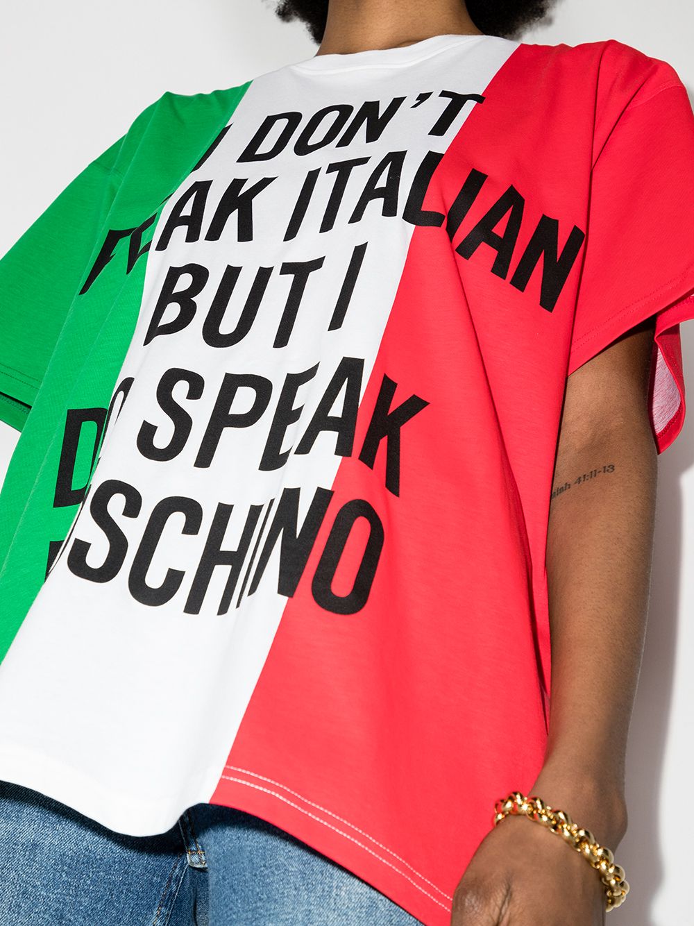 фото Moschino футболка italian slogan