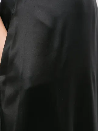 draped-neck silk dress展示图