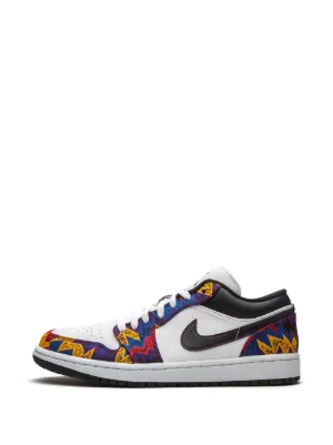 jordan 1 low white dark obsidian team red