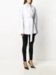 Mugler asymmetric tie-waist poplin shirt