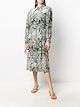 Image 2 of Alberta Ferretti foliage print shirt dress