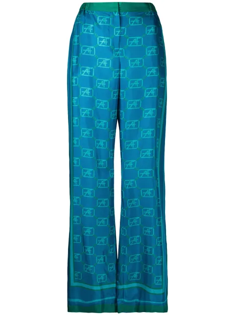 Alberta Ferretti pantalones anchos con monograma