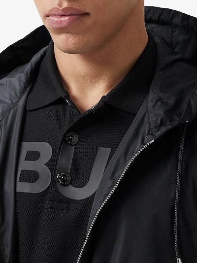 Burberry logo-jacquard lightweight jacket black | MODES