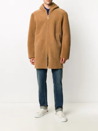 Lincoln hooded shearling coat展示图