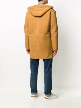 Lincoln hooded shearling coat展示图