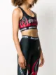 Vision Of Super Burn Fast flame print sports bra