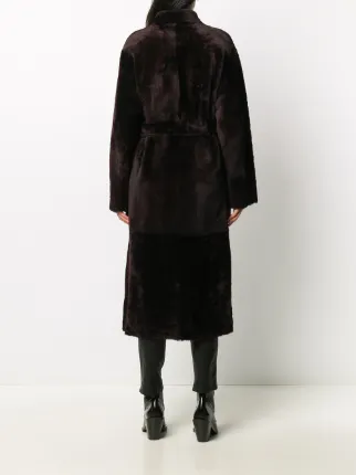 shearling tie waist coat展示图