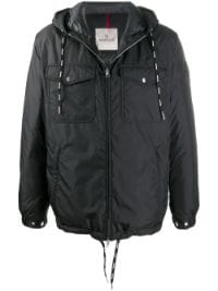 ＜Farfetch＞ Moncler フーデッド ジャケット - ブラック画像