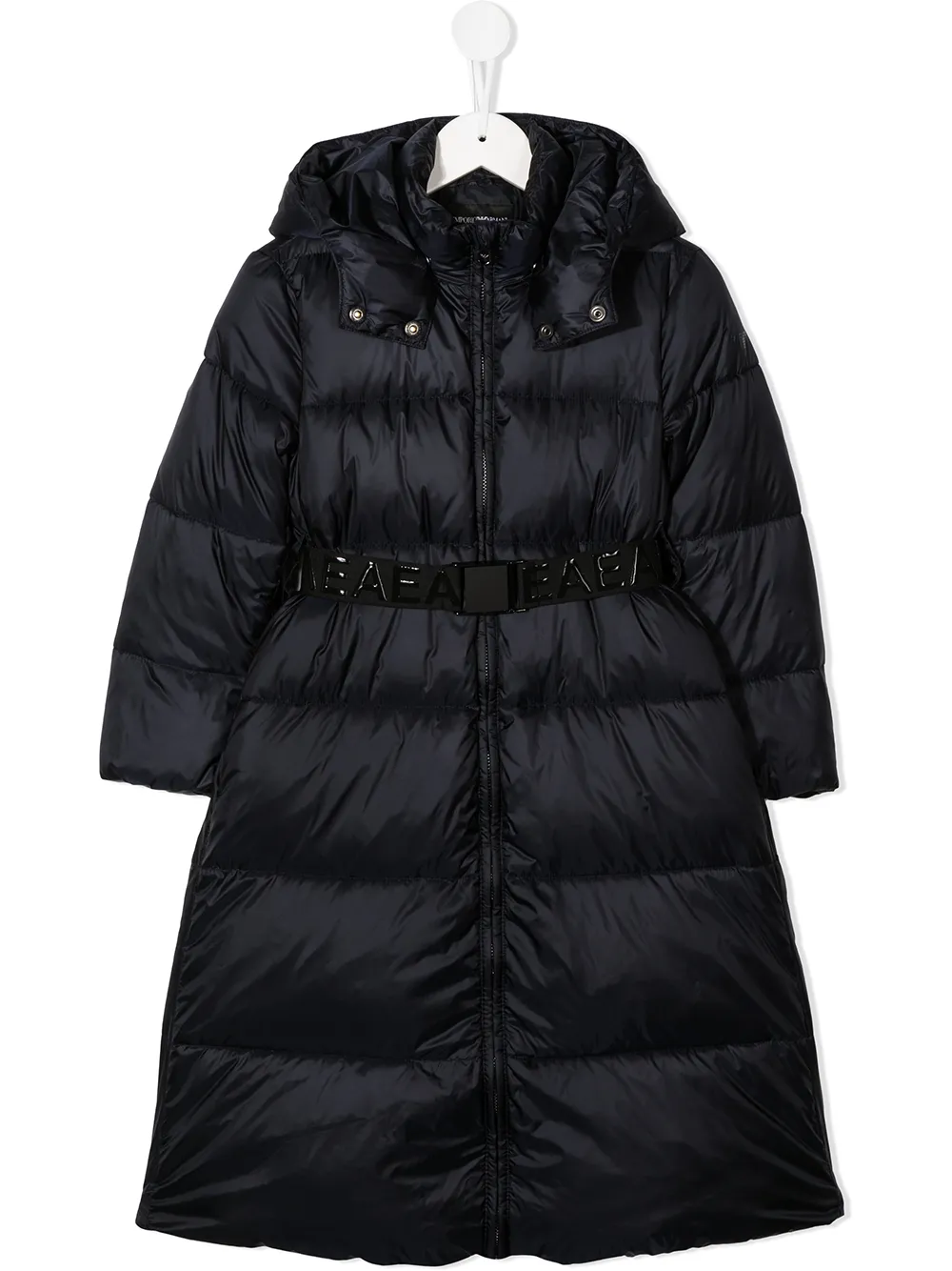 Emporio Armani Kids пуховик длины миди