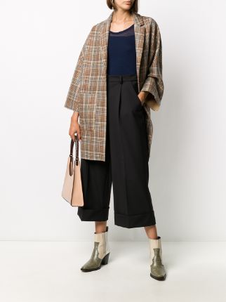 oversized check coat展示图