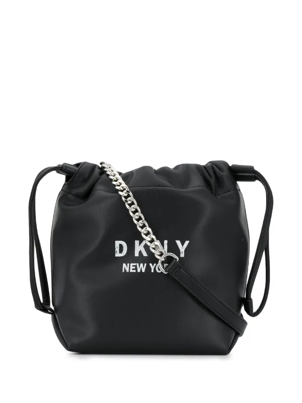dkny logo print bag