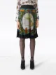 Burberry map print pleated skirt