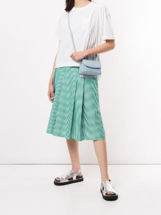 pinstripe print high waist skirt展示图