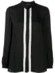 Image 1 of Emporio Armani contrast panel concealed button blouse