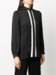 Emporio Armani contrast panel concealed button blouse