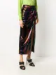 The Attico slit sequinned midi skirt