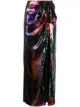 Image 1 of The Attico slit sequinned midi skirt