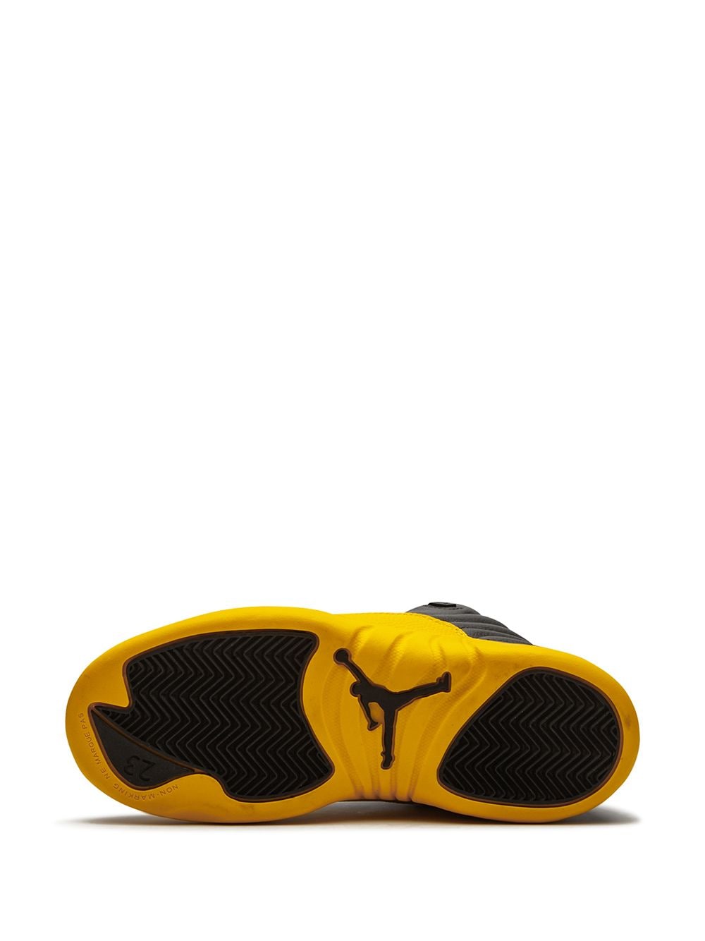Shop Jordan Air  12 Retro "university Gold" Sneakers In Black