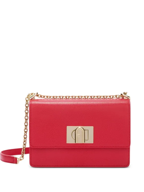 Furla ロゴ チェーン ショルダーバッグ | レッド | FARFETCH JP