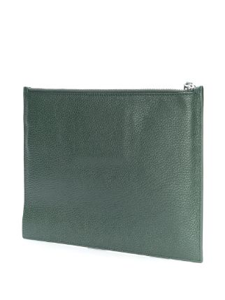 embossed logo calf leather clutch bag展示图