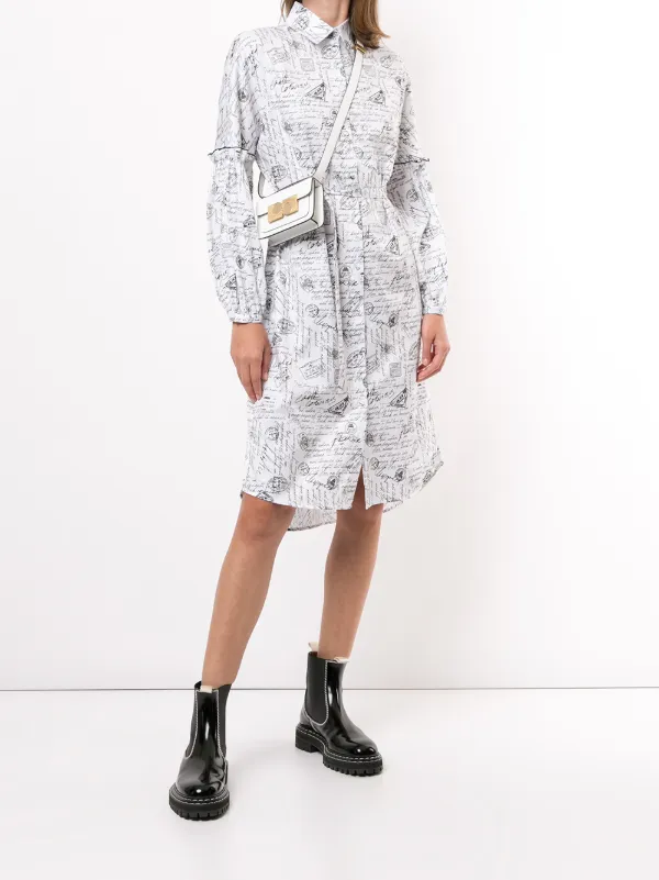 shirt dress with writing