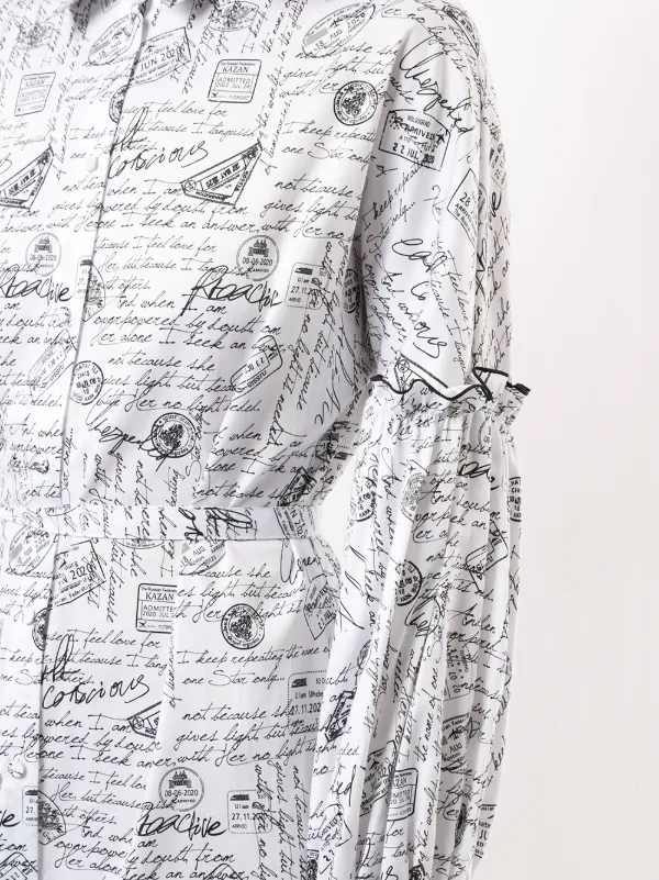 shirt dress with writing