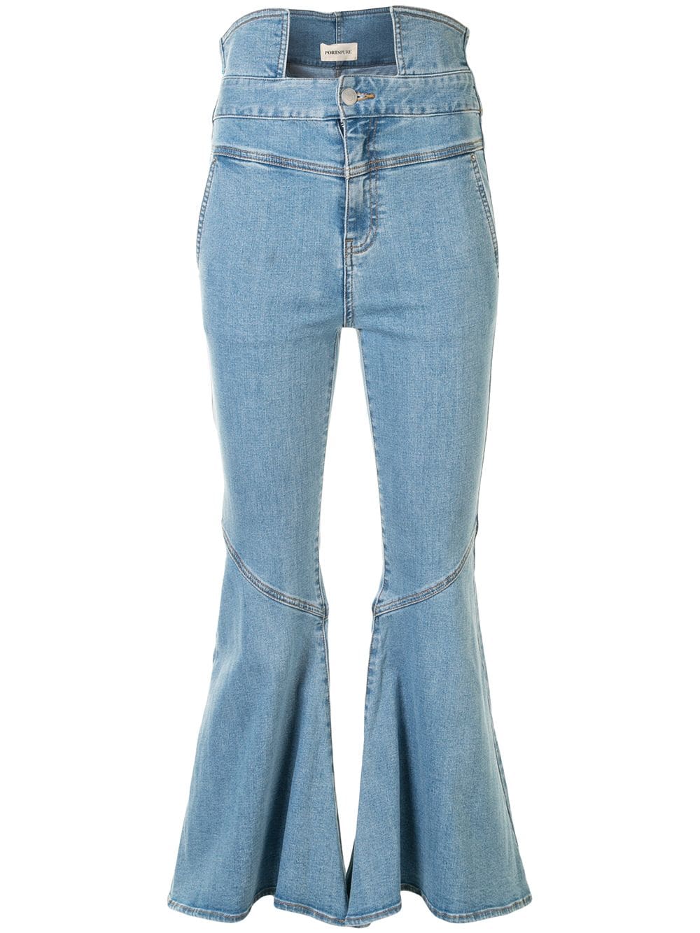 фото Portspure расклешенные джинсы с завышенной талией