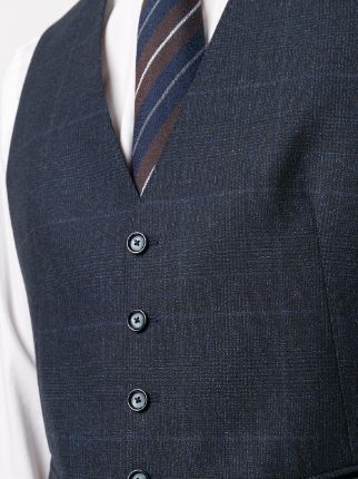 three-piece plaid wool suit展示图