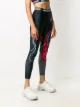 Vision Of Super flame print cropped performance leggings