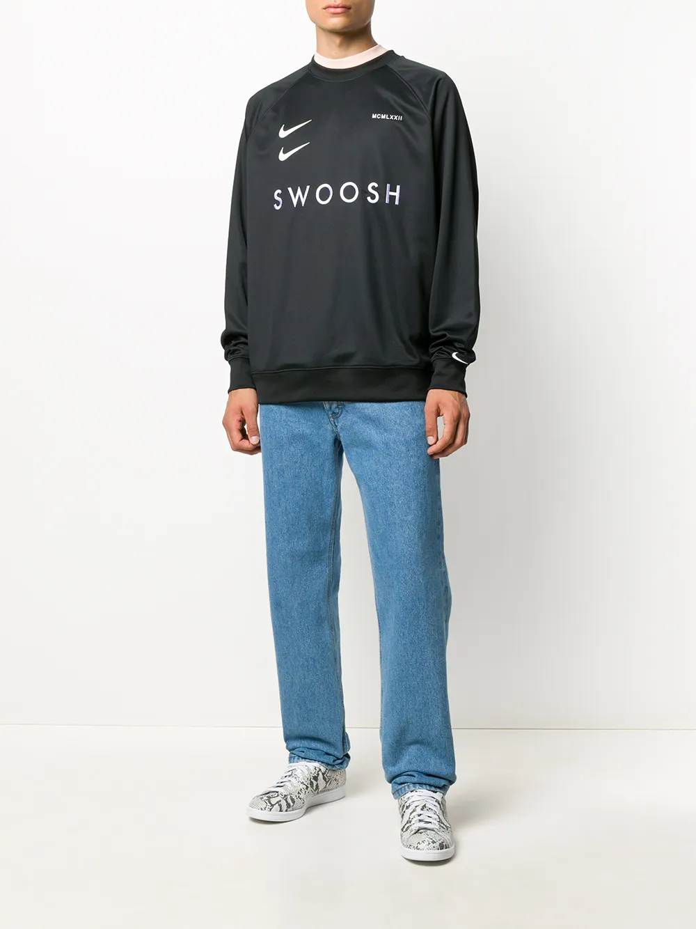 Nike Sweater met logoprint Zwart