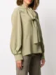 Chloé front tie fastening blouse