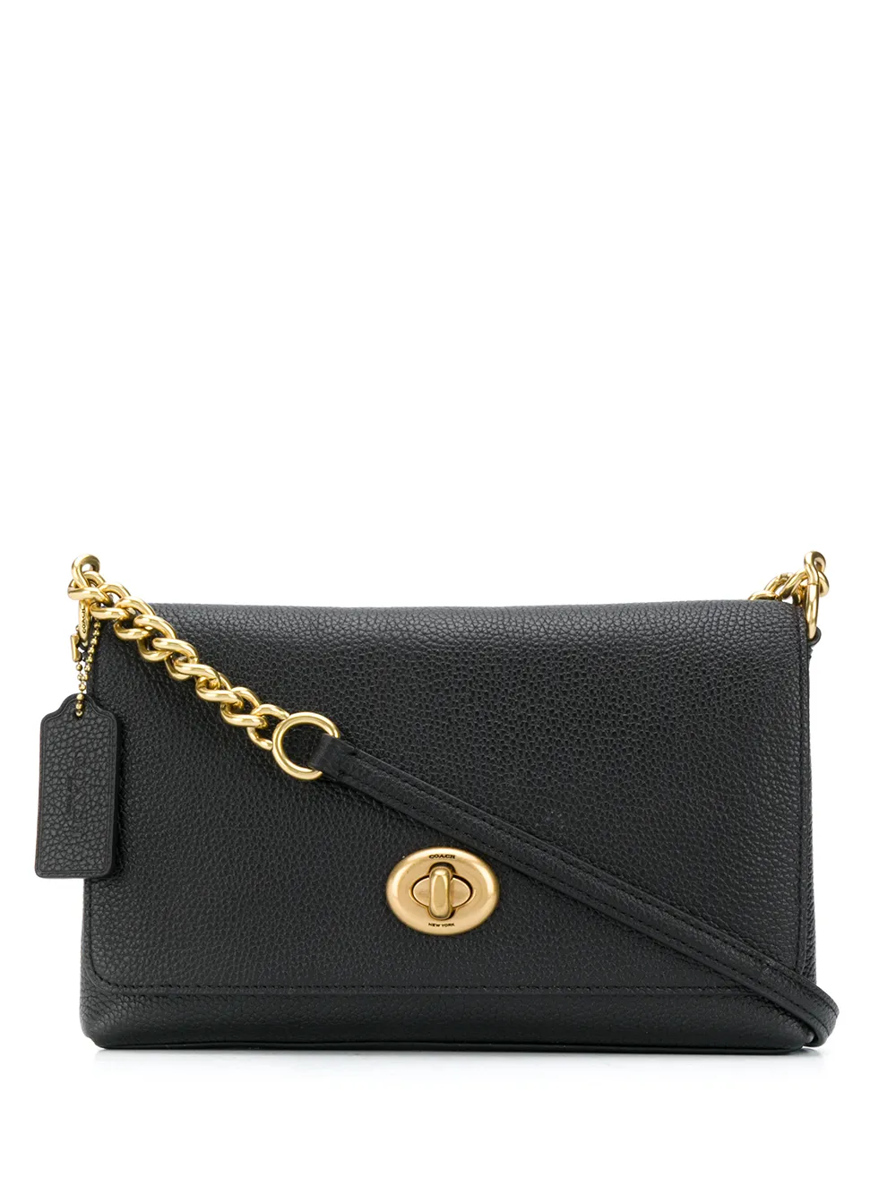 

Coach bolsa crossbody con efecto granulado - Negro