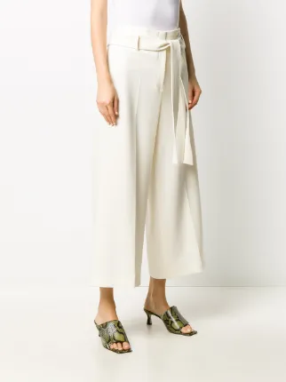 wide-leg cropped trousers展示图