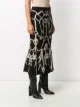 Alexander McQueen jewelled motif knitted skirt