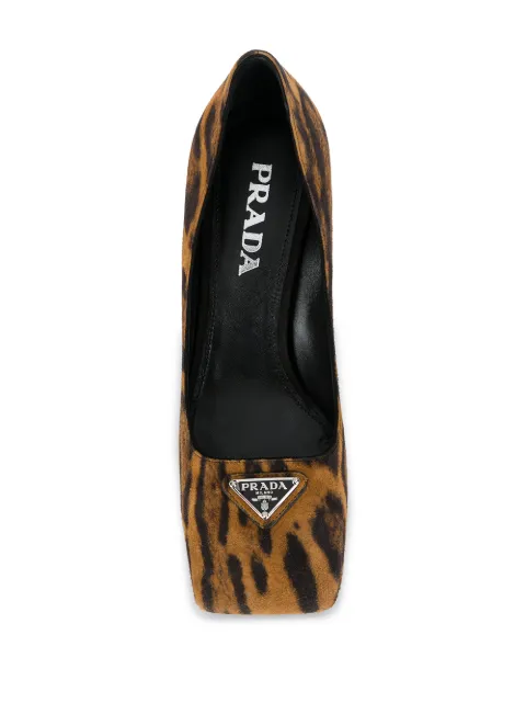 square toe heels prada