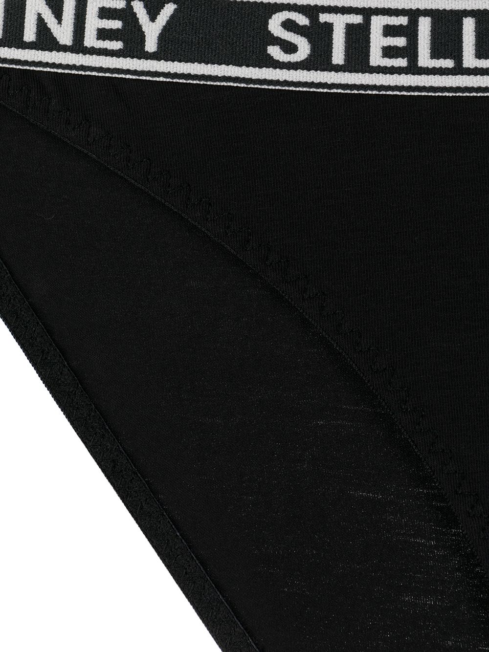 Shop Stella Mccartney Jacquard Logo Bikini Bottoms In 黑色