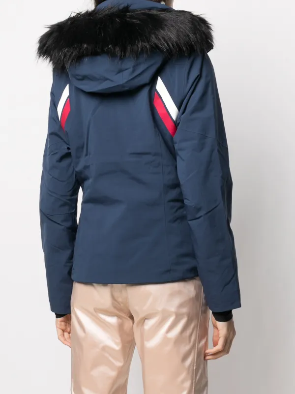 fur trimmed ski jacket