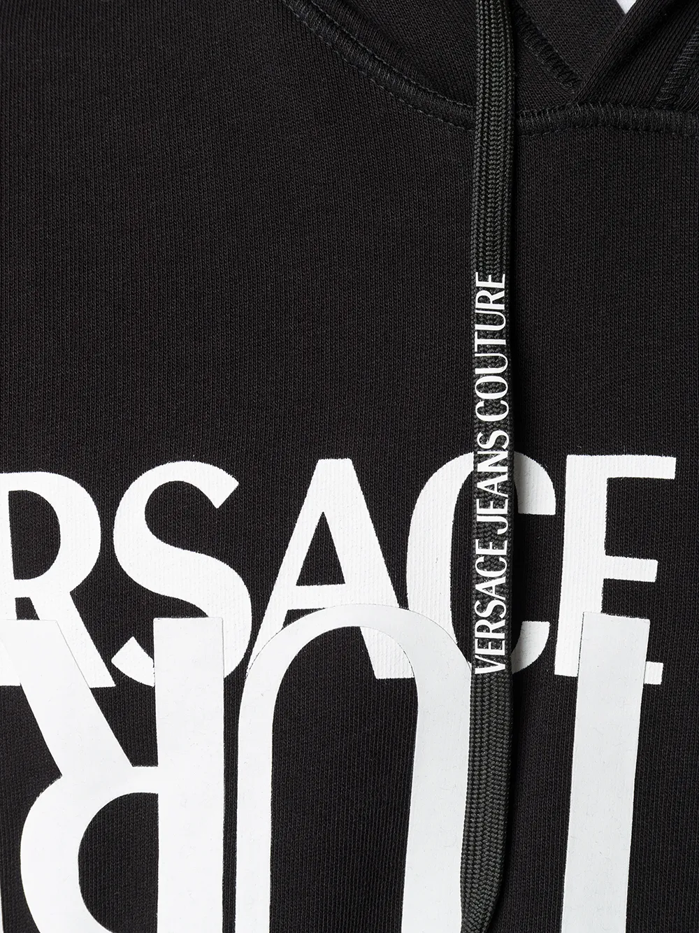 Versace Jeans Couture Hoodie met logoprint Zwart